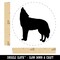 Howling Wolf Solid Self-Inking Rubber Stamp for Stamping Crafting Planners